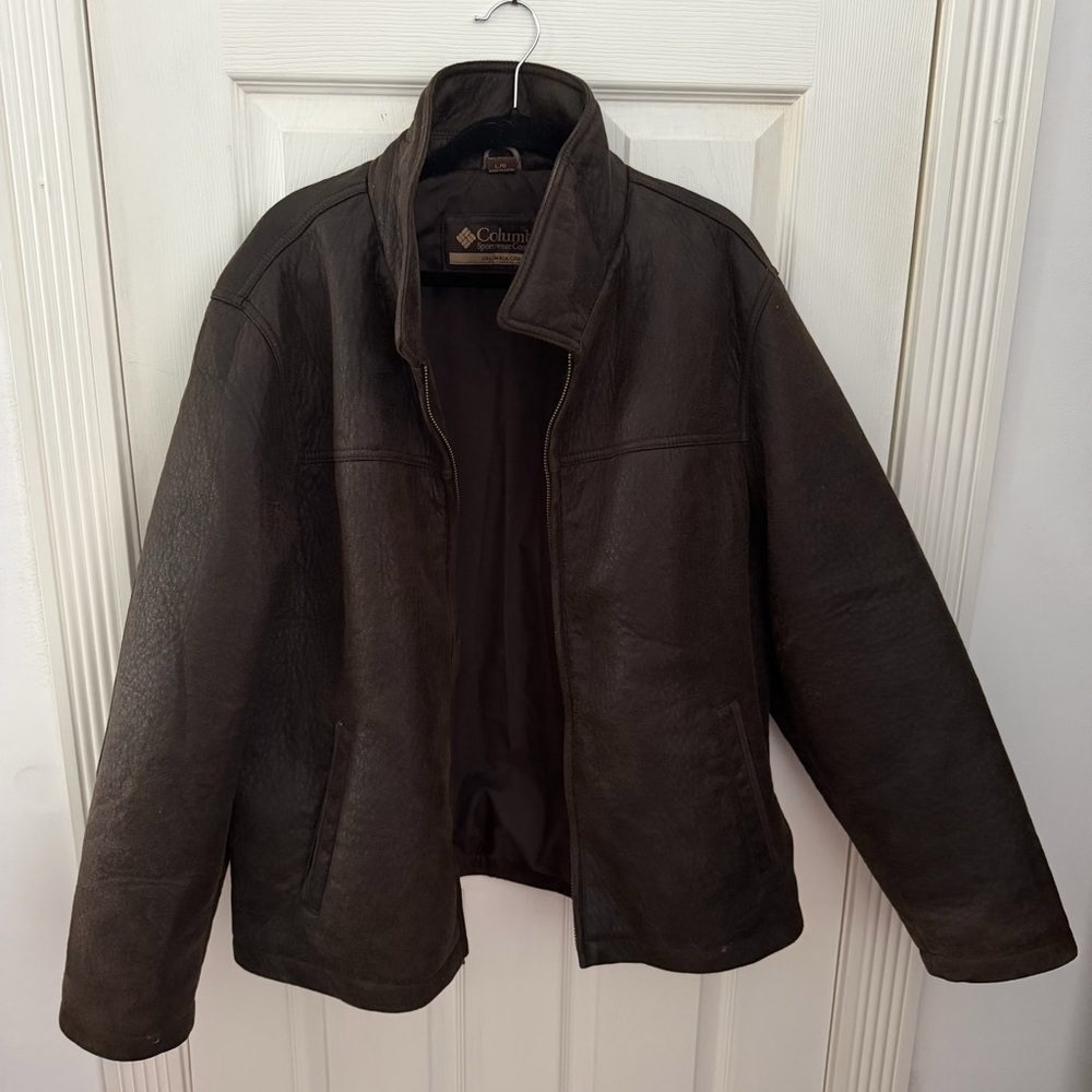 Columbia Men's Brown leather jacket